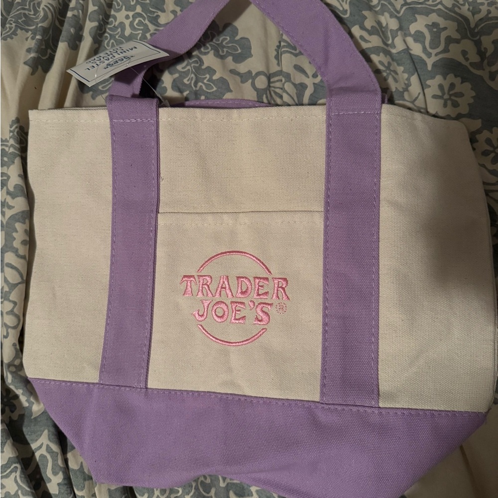 Purple and Cream Tote Bag